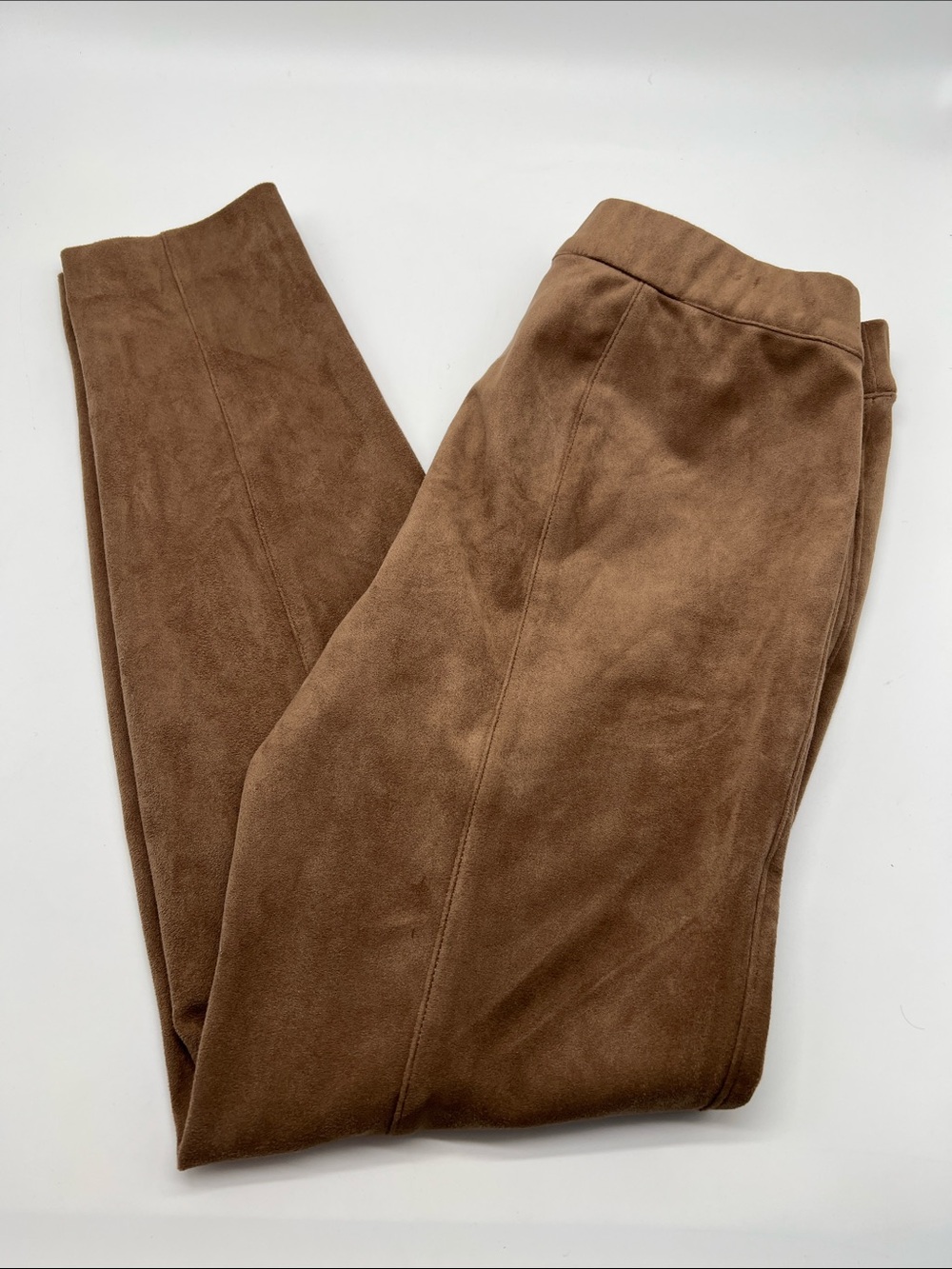 Talbots Suede-Look High-Rise Leggings in Warm Brown 2P